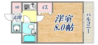 サンプラザ三宮70【8階】の間取り