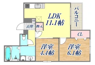 Audrey【3階】の間取り