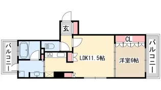 リーガル神戸三宮山手【4階】の間取り
