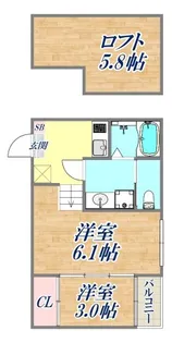 ハーモニーテラス神田町【1階】の間取り