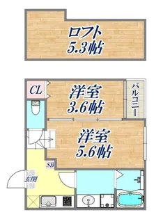 ハーモニーテラス神田町【1階】の間取り
