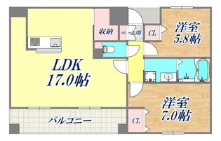アズモールシティ神戸【11階】の間取り