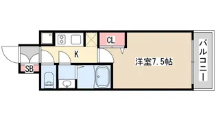 プレサンス三宮フラワーロード【4階】の間取り