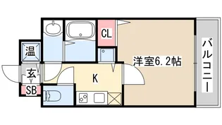アドバンス三宮2ライズ【5階】の間取り