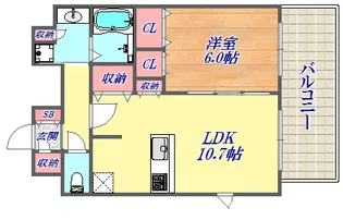 プレサンス三宮ルミネス【12階】の間取り