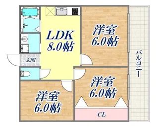 ダイバーシティ神戸長田A棟【3階】の間取り
