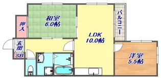 エクセレンス御影【502号室】の間取り