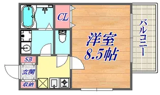 クレール上祇園【2階】の間取り