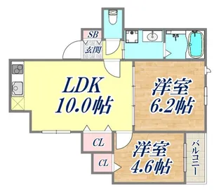 F asecia Phix【2階】の間取り