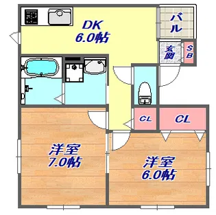 プランドールAya【2階】の間取り