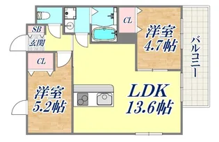 グルーブメゾン歌敷山【1階】の間取り