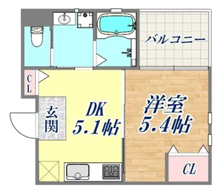 Jハイツ湊川【2階】の間取り