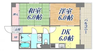 リアライズ羽坂通【5階】の間取り