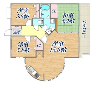 ルナガーデン【2階】の間取り