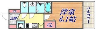プレサンスジェネ新神戸ステーションフロント【6階】の間取り