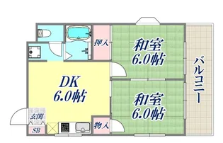 ベルメゾン駒ヶ林【2階】の間取り