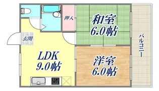 第二ハイツ中山【4階】の間取り