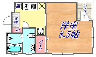 パークハウス磯上【4階】の間取り