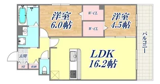 ヴェルデ天城【1階】の間取り