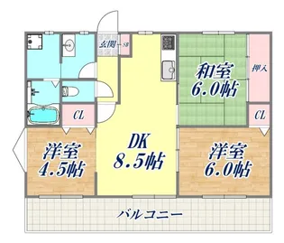 ドメスティック南光荘【3階】の間取り