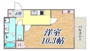 エヌエムサンカンテキャトフC棟【2階】の間取り