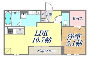 ラフィシア【2階】の間取り