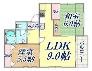 ガーデン御影【1階】の間取り
