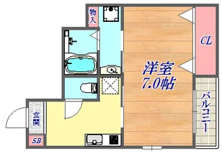 ざ・してぃ神戸元町【4階】の間取り