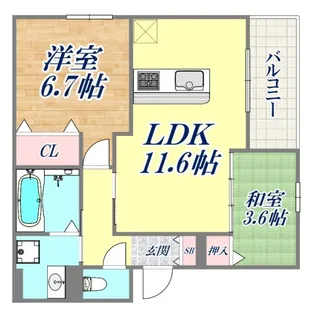 ヴェルデ天城【3階】の間取り
