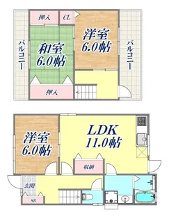 兵庫県神戸市東灘区御影郡家2丁目【一戸建】の間取り