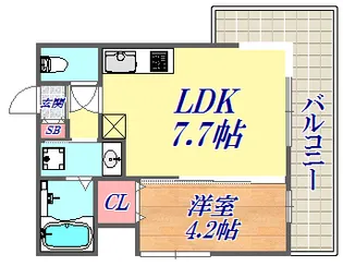 SDグランツ神戸水木通【6階】の間取り