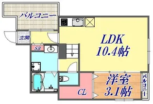 SDグランツ神戸西元町【3階】の間取り