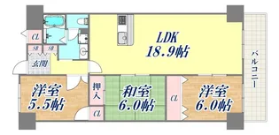 シャルム長田【4階】の間取り
