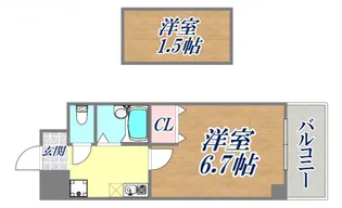 エスリード三宮【10階】の間取り