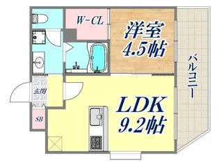 サンライト割塚【5階】の間取り