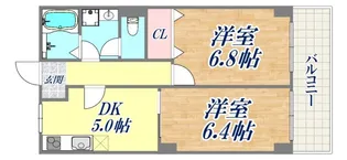 ウィステリア神戸湊川【2階】の間取り