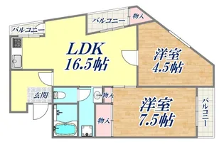 神戸タケサンハイツ【2階】の間取り