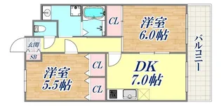 レインボーマンション【2階】の間取り