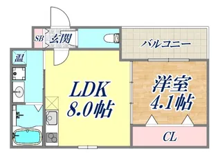 F Rubra SEAM【3階】の間取り
