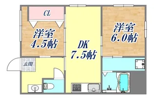 スリール灘南【1階】の間取り