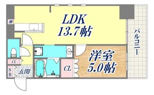 ワコーレザ・神戸旧居留地レジデンスタワー【4階】の間取り
