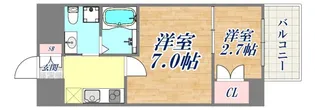 アドバンス三宮ラシュレ【8階】の間取り