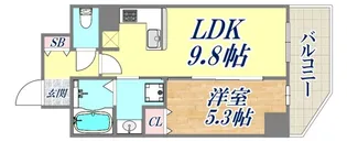 リーガル神戸三宮2【9階】の間取り