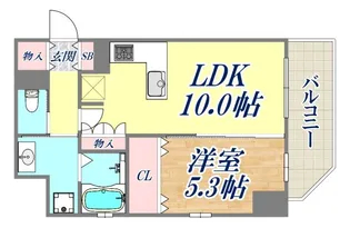 リーガル神戸三宮2【9階】の間取り