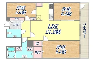 クラティオ御影山手一丁目【1階】の間取り