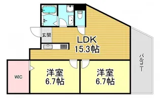 レシア六甲【8階】の間取り