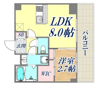 セレニテ兵庫エクラ【8階】の間取り