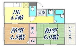 井辺ハイツ【3階】の間取り