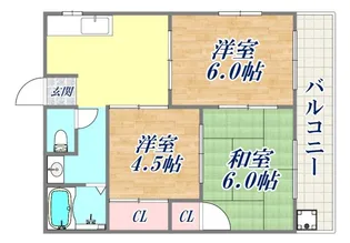 上祇園ハイツ【1階】の間取り