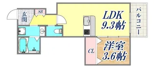 1LDKの間取り画像